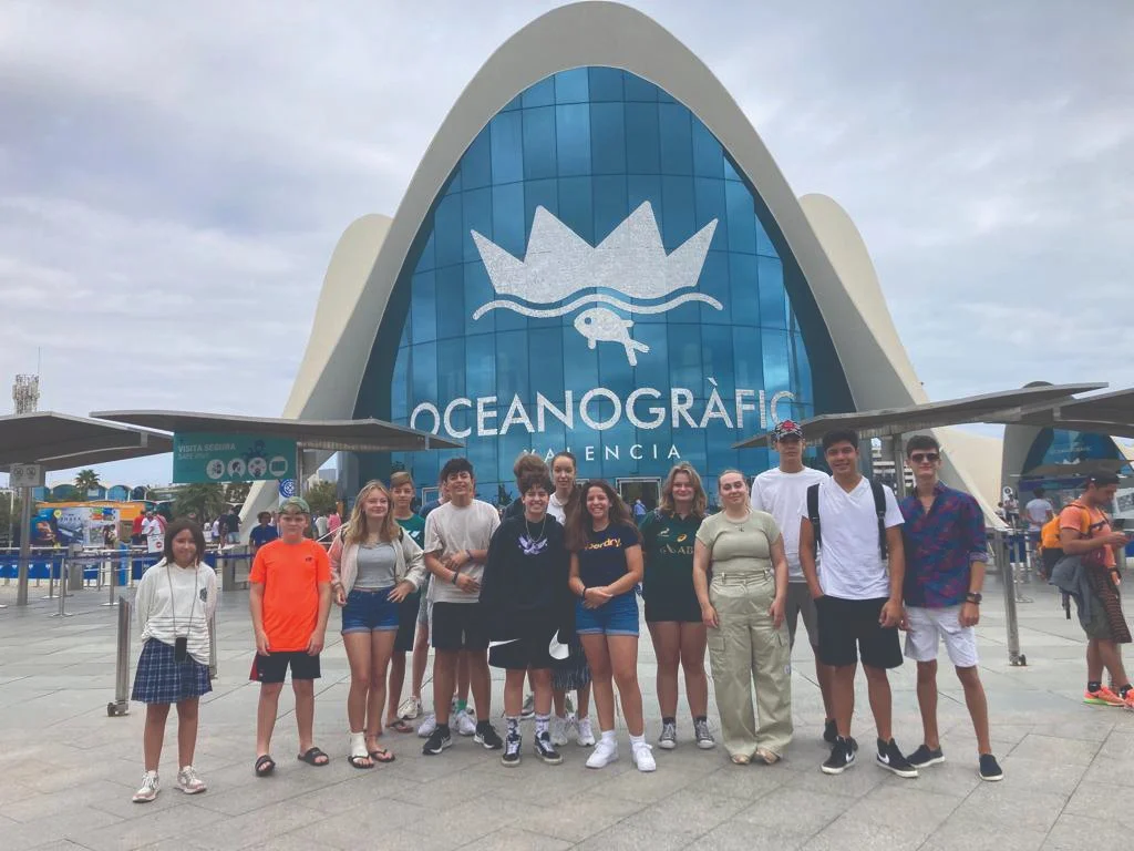 Students in Valencia at Oceanografic
